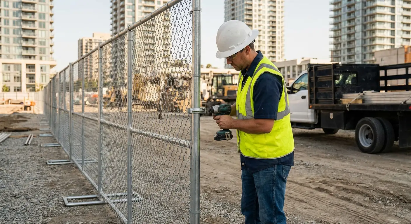 Downtown Dunwoody temporary fencing and site security