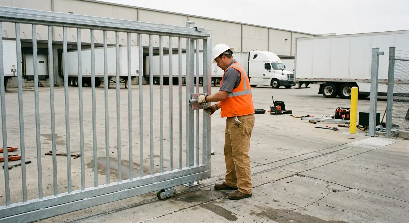 Heavy-duty temporary fencing installation in Dunwoody