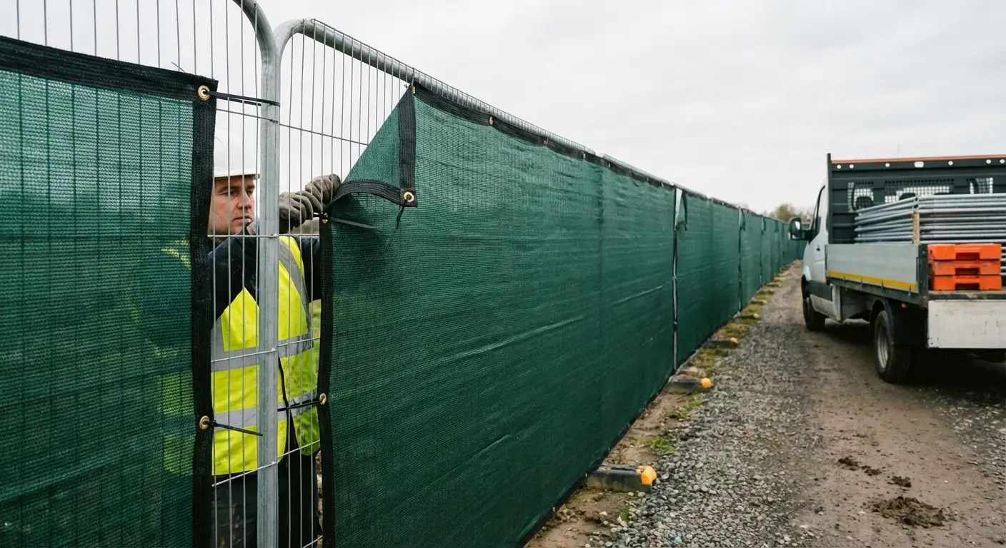 High security temporary fencing perimeter in Dunwoody, GA