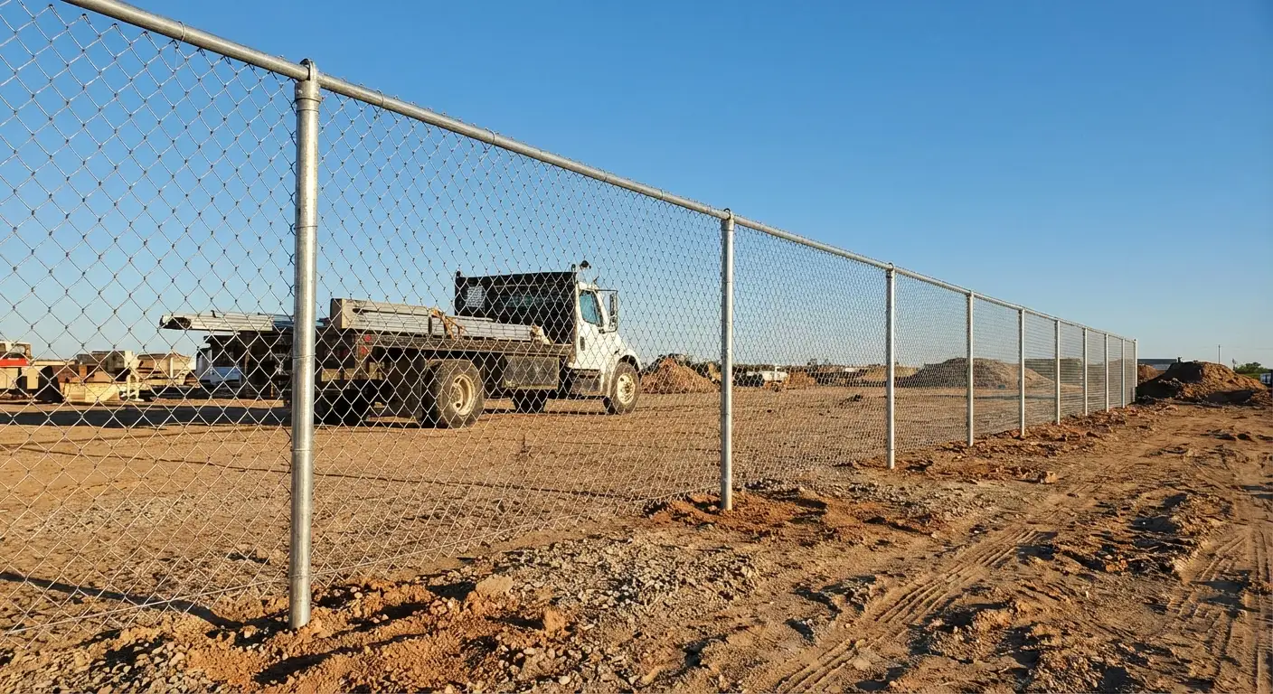 Wind-rated temporary fencing site in Dunwoody, GA