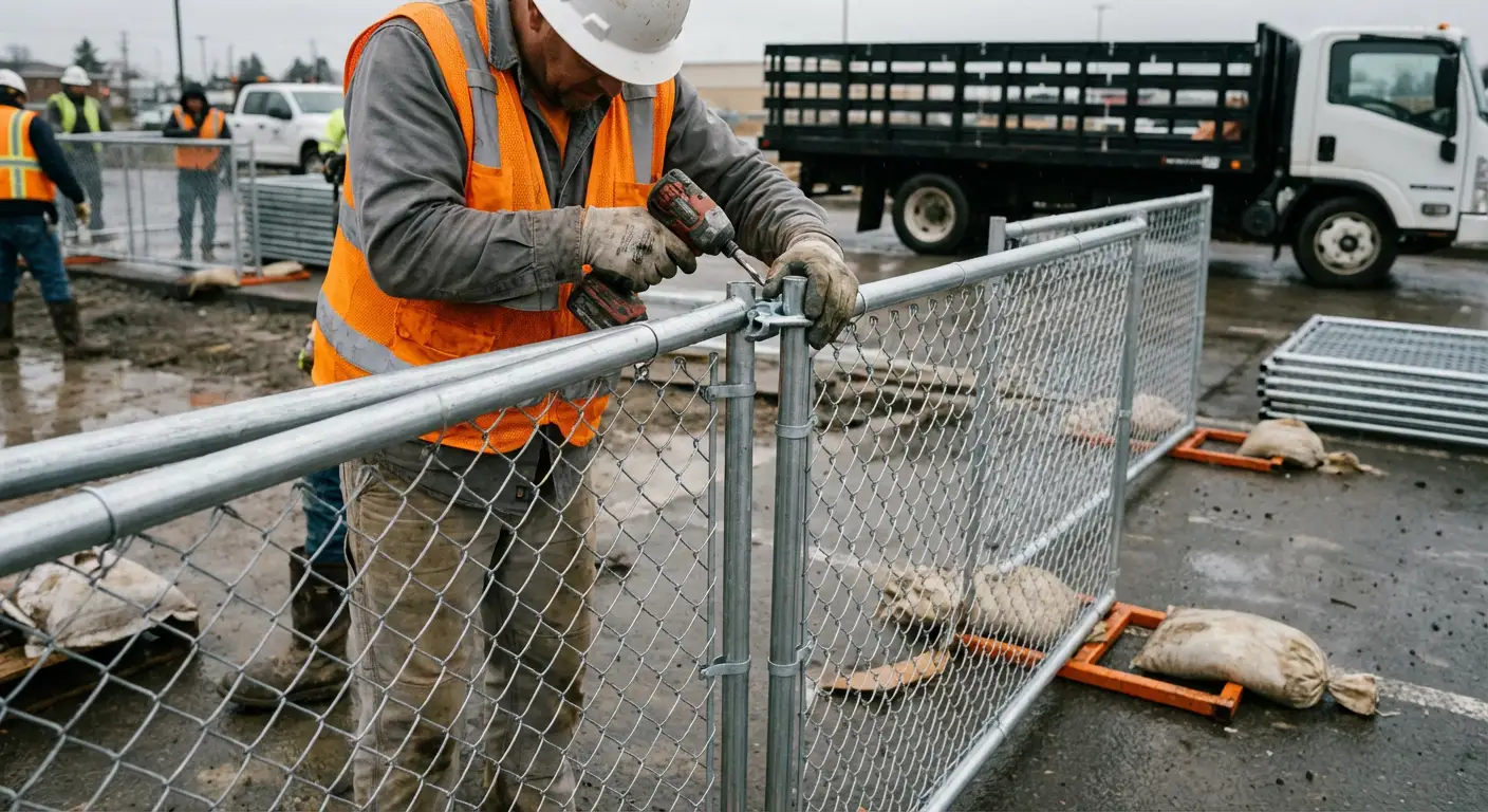 Physical security fencing for site investigation in Dunwoody, GA