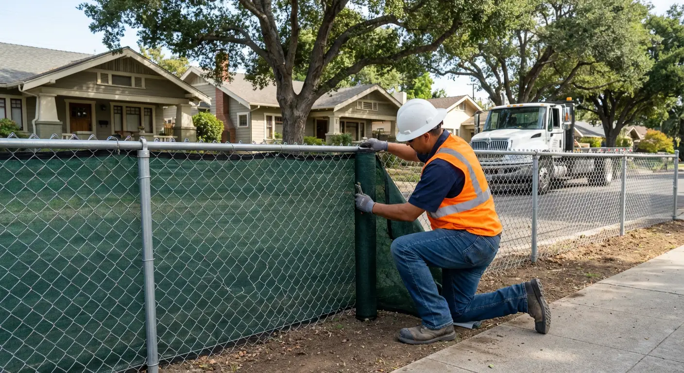 Temporary fence installation in Dunwoody