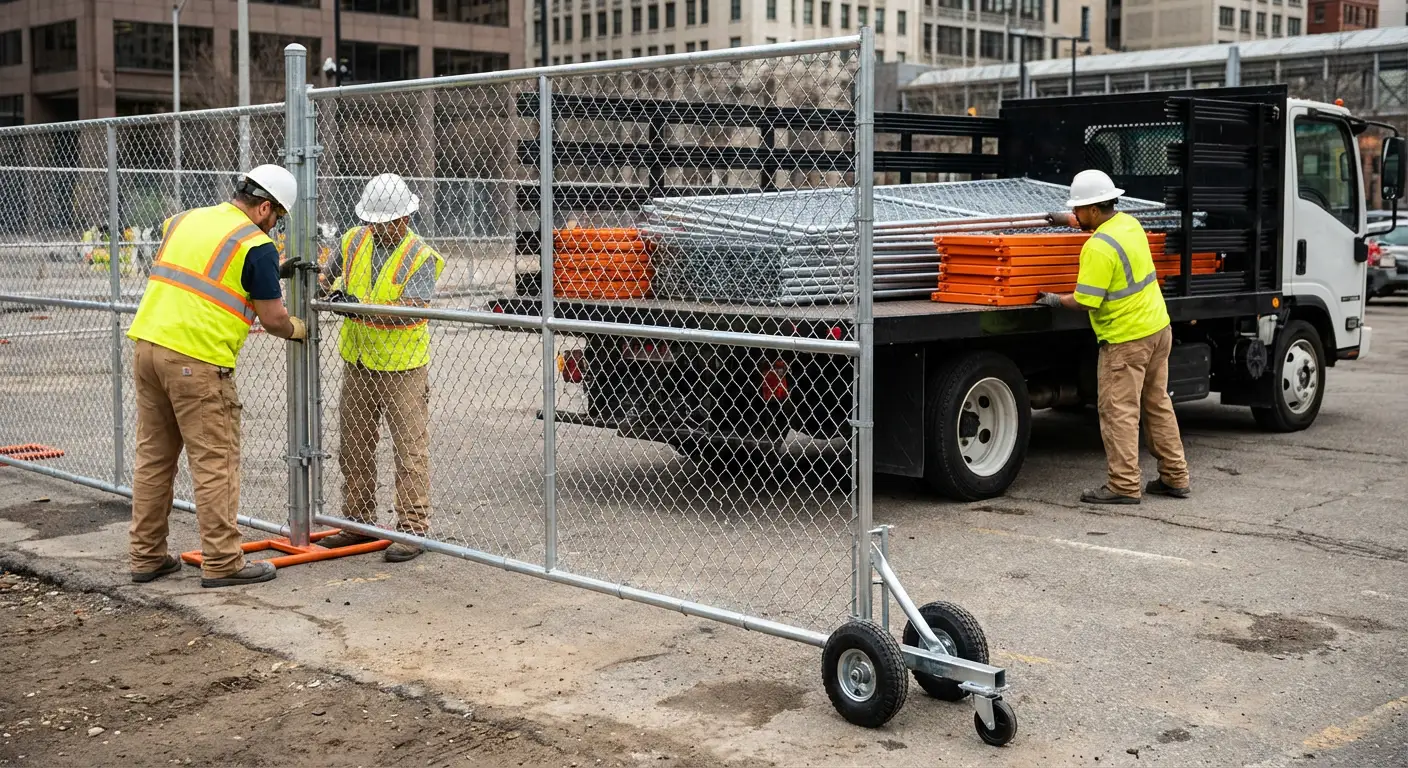 Temporary gate rental installation site in Dunwoody