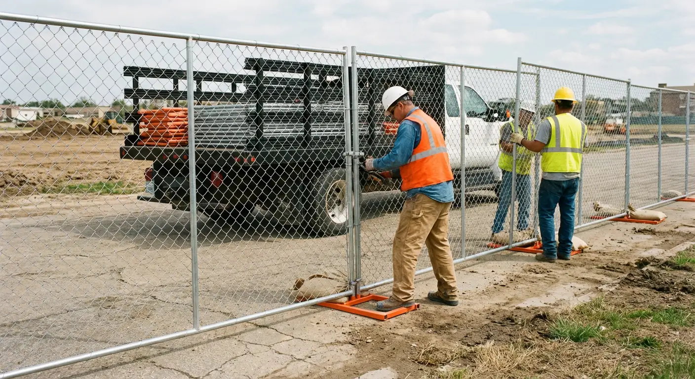 Temporary fencing deployment in Dunwoody, GA