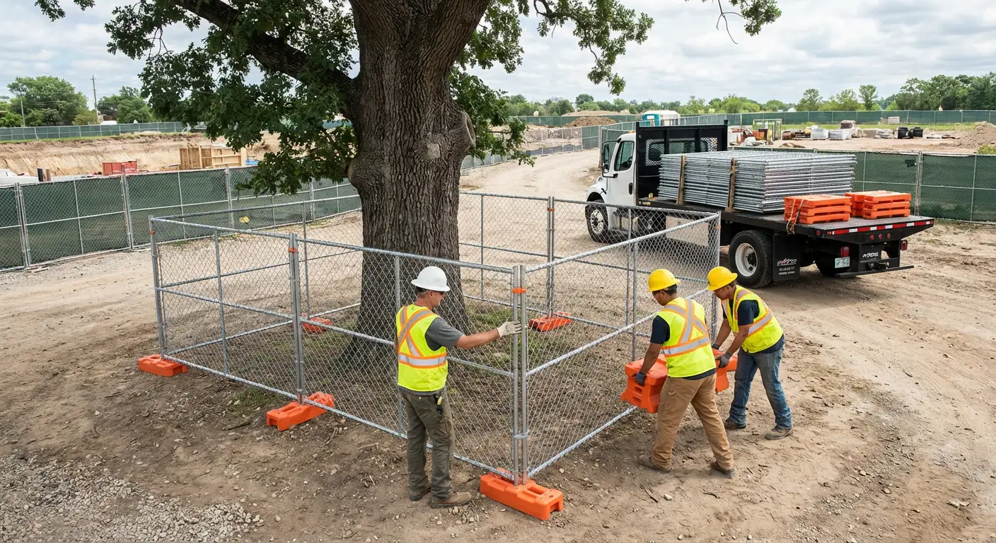Temporary gate rental and secure perimeter fencing in Dunwoody, GA
