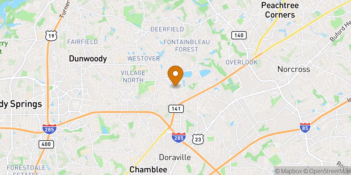  neighborhood map in Dunwoody, GA