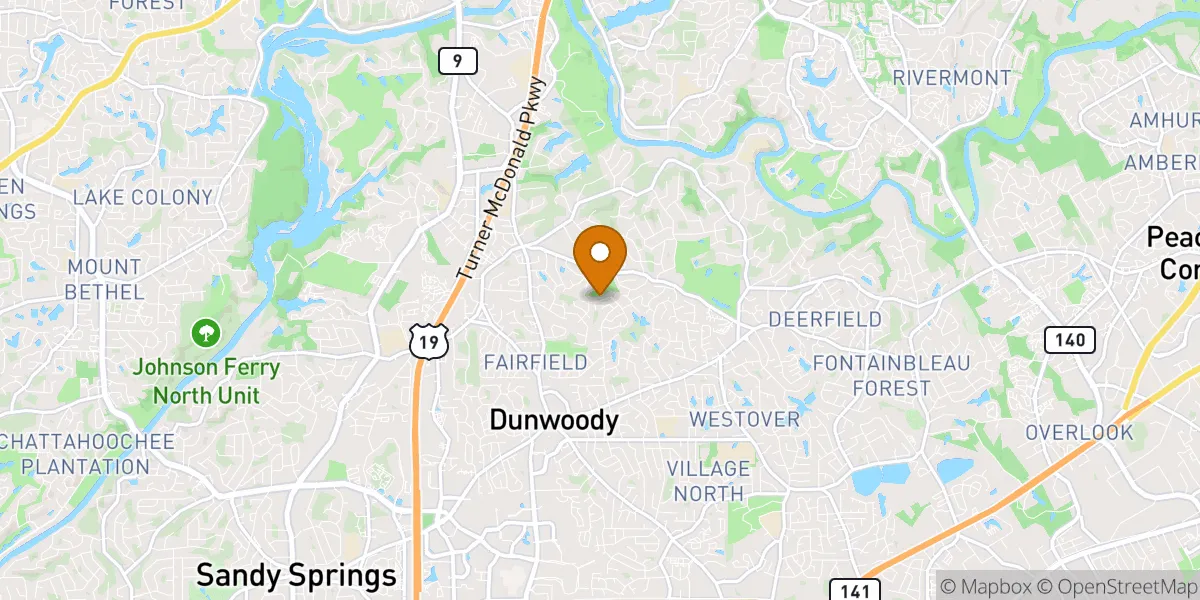  neighborhood map in Dunwoody, GA