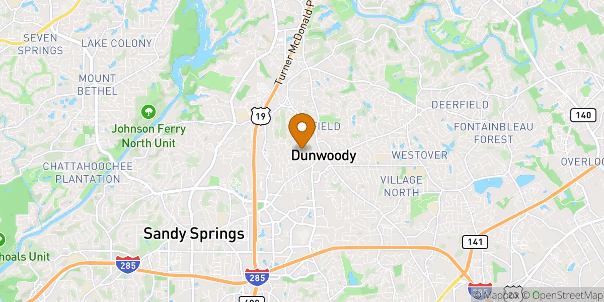  neighborhood map in Dunwoody, GA