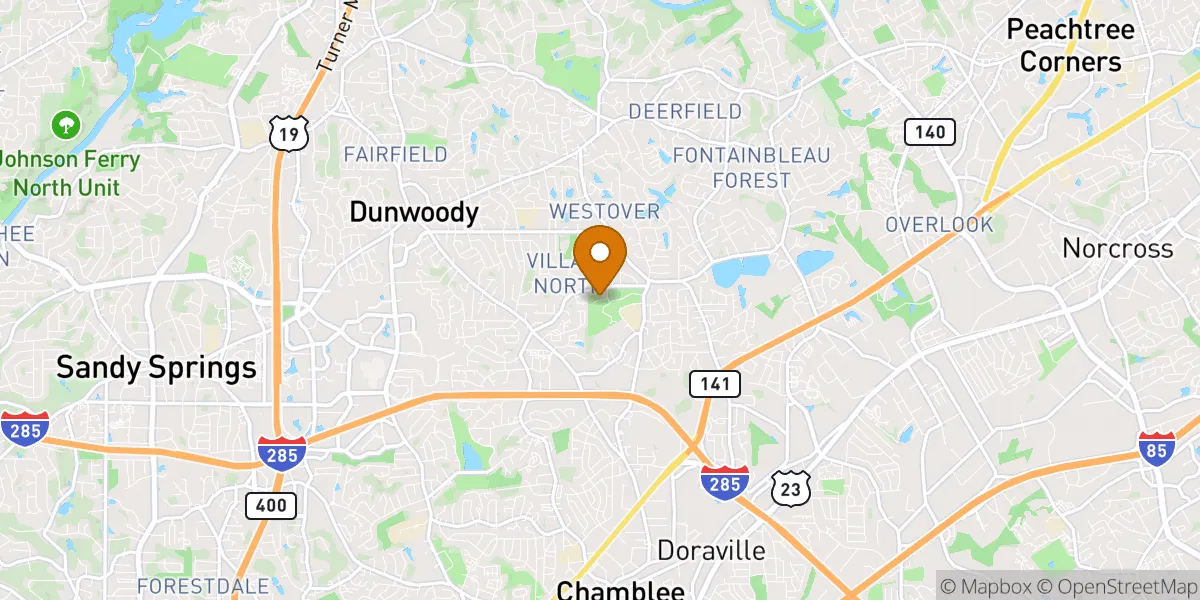  neighborhood map in Dunwoody, GA