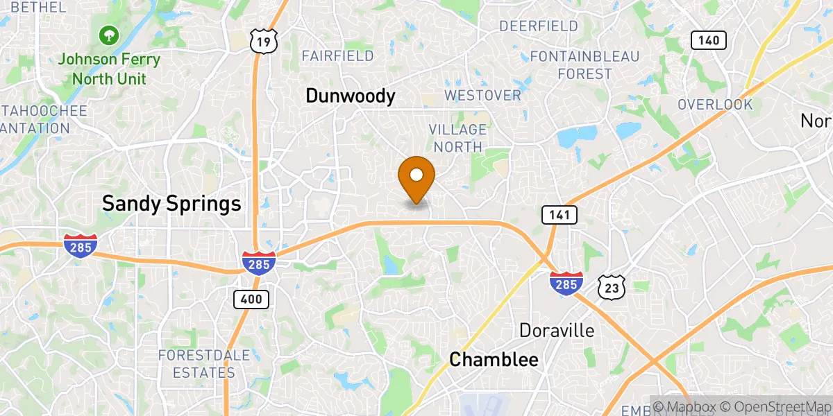  neighborhood map in Dunwoody, GA