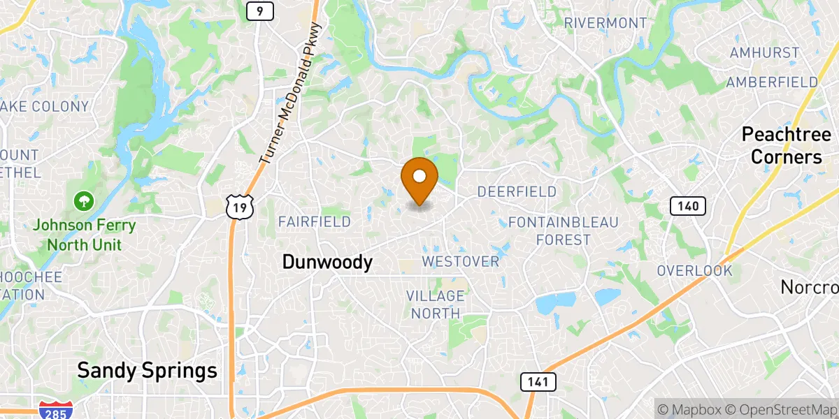  neighborhood map in Dunwoody, GA