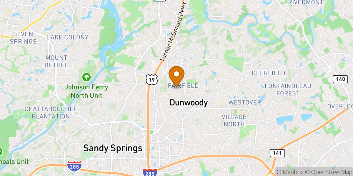  neighborhood map in Dunwoody, GA