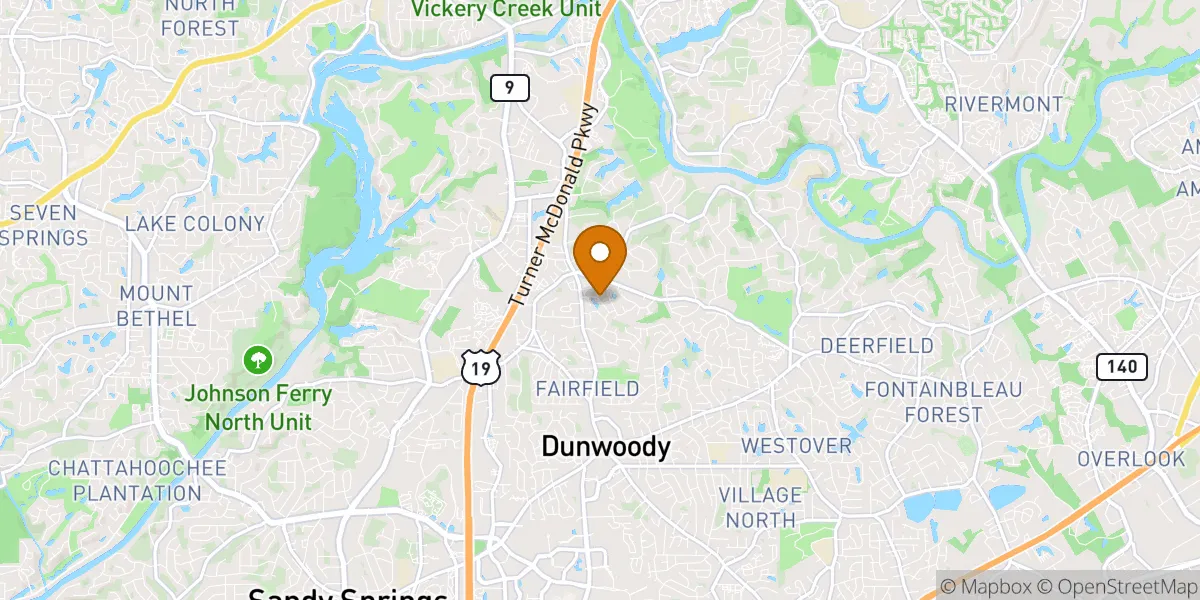  neighborhood map in Dunwoody, GA