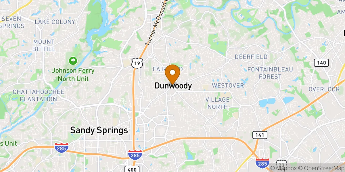  neighborhood map in Dunwoody, GA