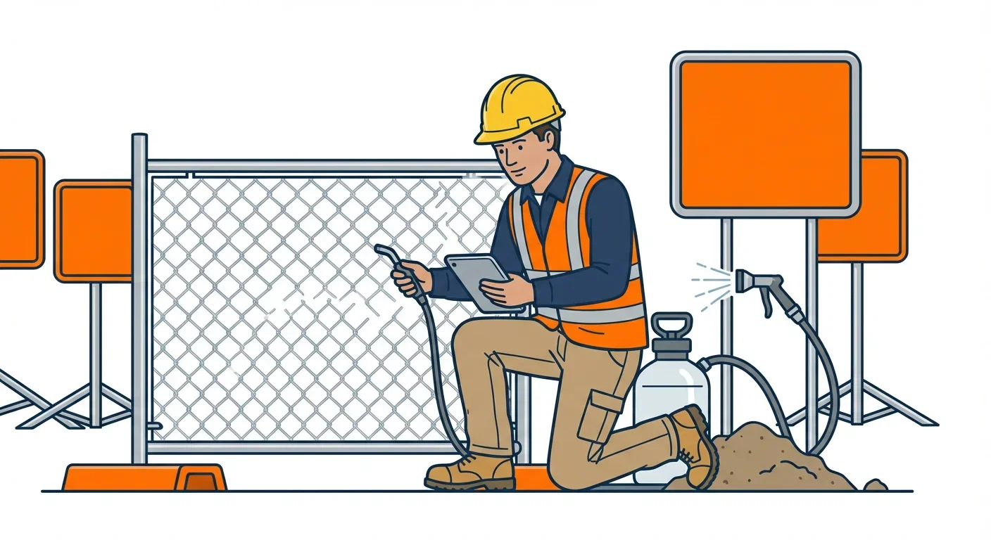 SWPPP Dust Compliance Warning Signs Infographic in Dunwoody, GA