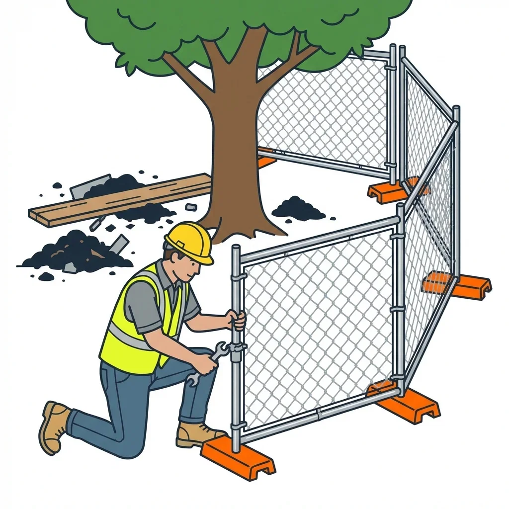 Infographic detailing common tree protection violations and prevention in Dunwoody, GA